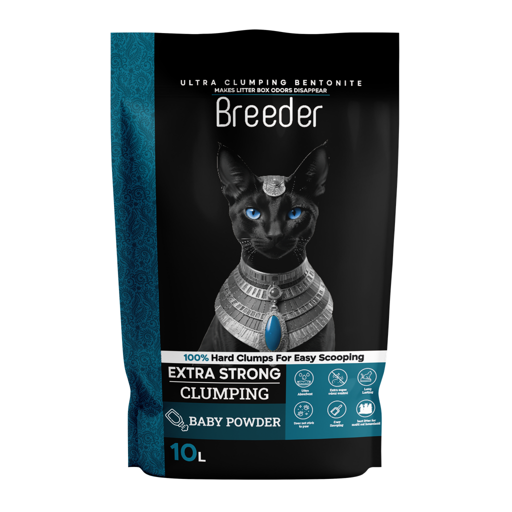 Breeder - Cat LitterClumping-10 L - Baby Powder