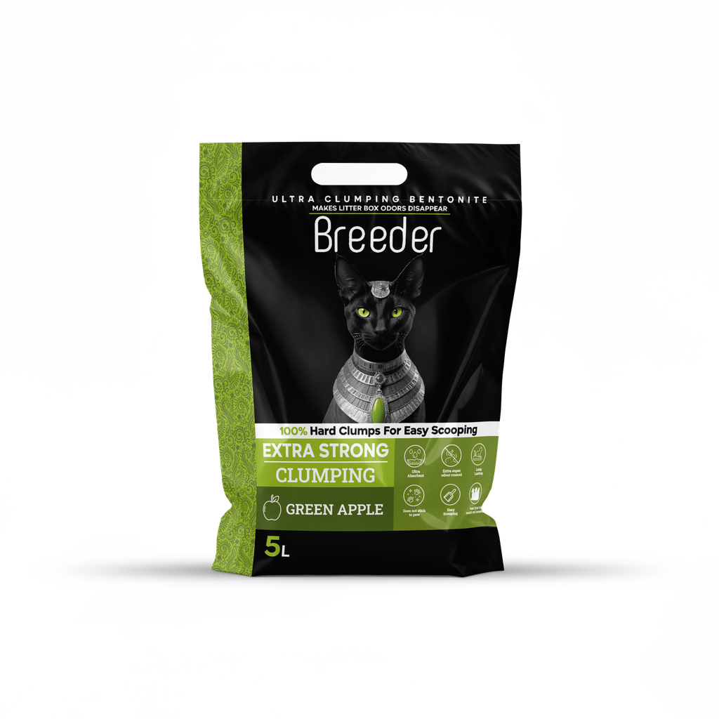 Cat litter Breeder CAT Brown Sand Clumping 5 L Green Apple