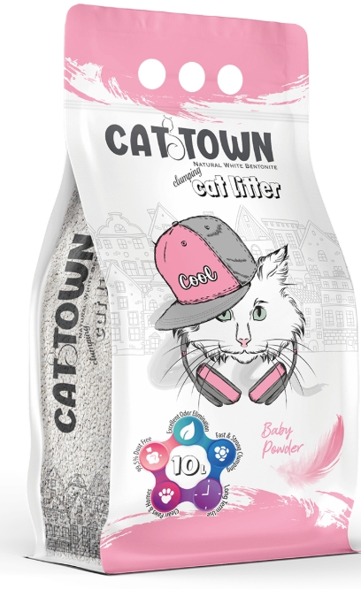 Cat litter Cattown CAT White Cat Litter Baby Powder 10 L