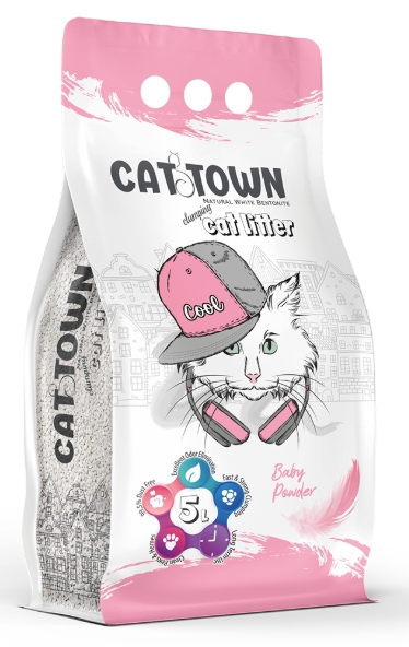Cat litter Cattown CAT White Cat Litter Baby Powder 5 L