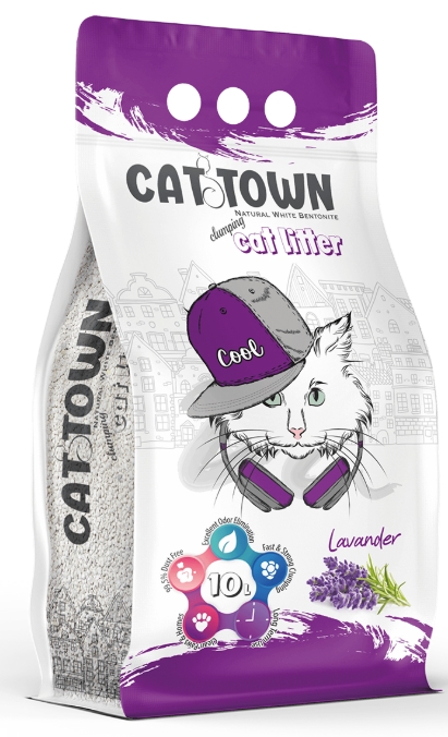 Cat litter Cattown CAT White Cat Litter Lavender  10 L