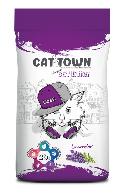 Cat litter Cattown CAT White Cat Litter Lavender 20 L