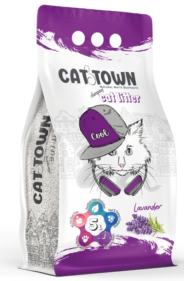 Cat litter Cattown CAT White Cat Litter Lavender 5 L