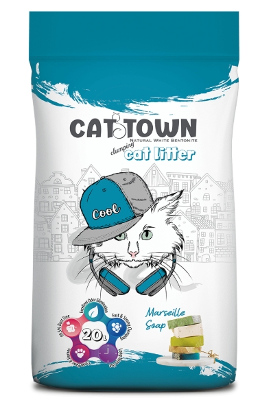 Cat litter Cattown CAT White Cat Litter Marseille Soap 20 L