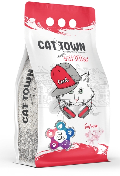 Cat litter Cattown CAT White Cat Litter Sakura 5 L