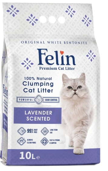 Cat litter Felin CAT White Cat Litter Lavender 10 L