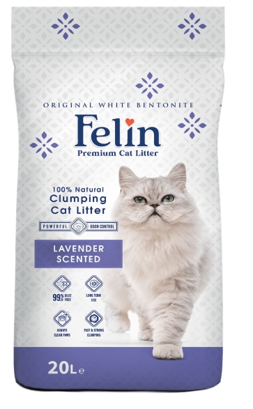 Cat litter Felin CAT White Cat Litter Lavender 20 L