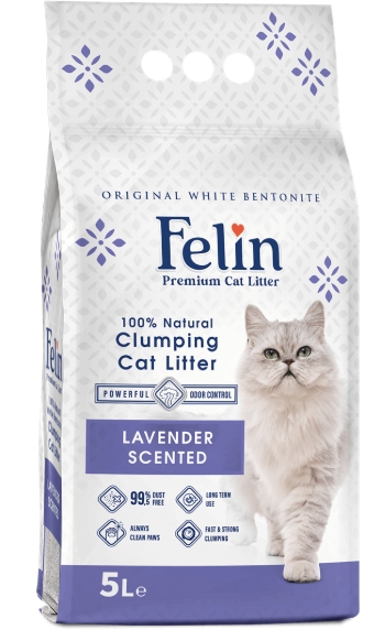 Cat litter Felin CAT White Cat Litter Lavender 5 L