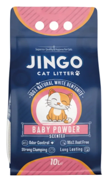 [2293] Cat litter Jingo CAT White cat litter Baby Powder 10 L