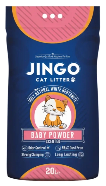 Cat litter Jingo CAT White cat litter Baby Powder 20 L