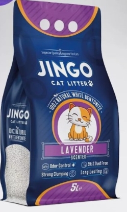Cat litter Jingo CAT White cat litter Lavender 5 L