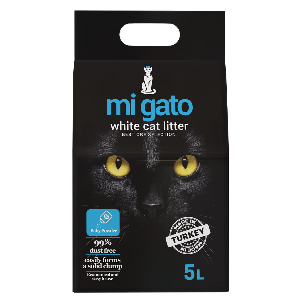 Cat litter Mi gato CAT White cat litter baby powder 5 L