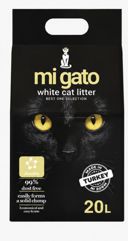 Cat litter Mi gato CAT White cat litter jasmine 20 L