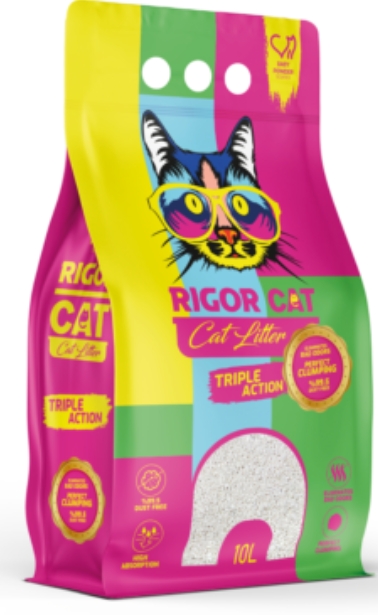 Cat litter Rigor CAT White Cat Litter Baby Powder 10 L