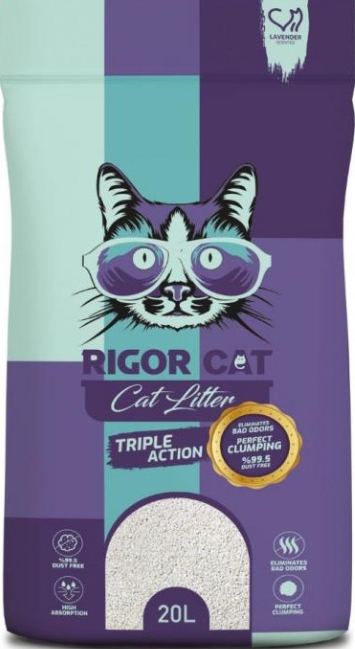 Cat litter Rigor CAT White Cat Litter Lavender 20 L