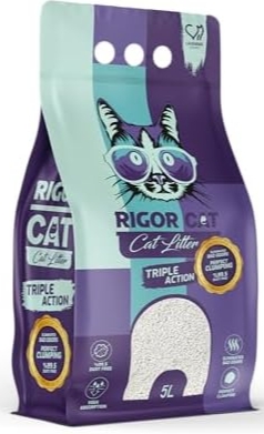 Cat litter Rigor CAT White Cat Litter Lavender 5 L