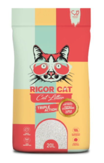 Cat litter Rigor CAT White Cat Litter Orange Lime Sticker 20 L