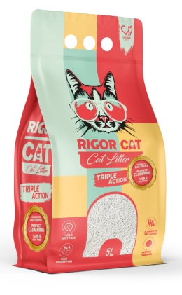 Cat litter Rigor CAT White Cat Litter Orange Lime Sticker 5 L