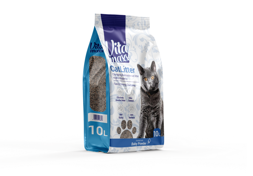 Cat litter Vita maxx CAT Brown Sand Clumping 10 L Baby Powder