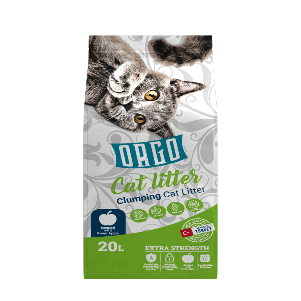 Cat litter orgo CAT White cat litter Apple 20 L