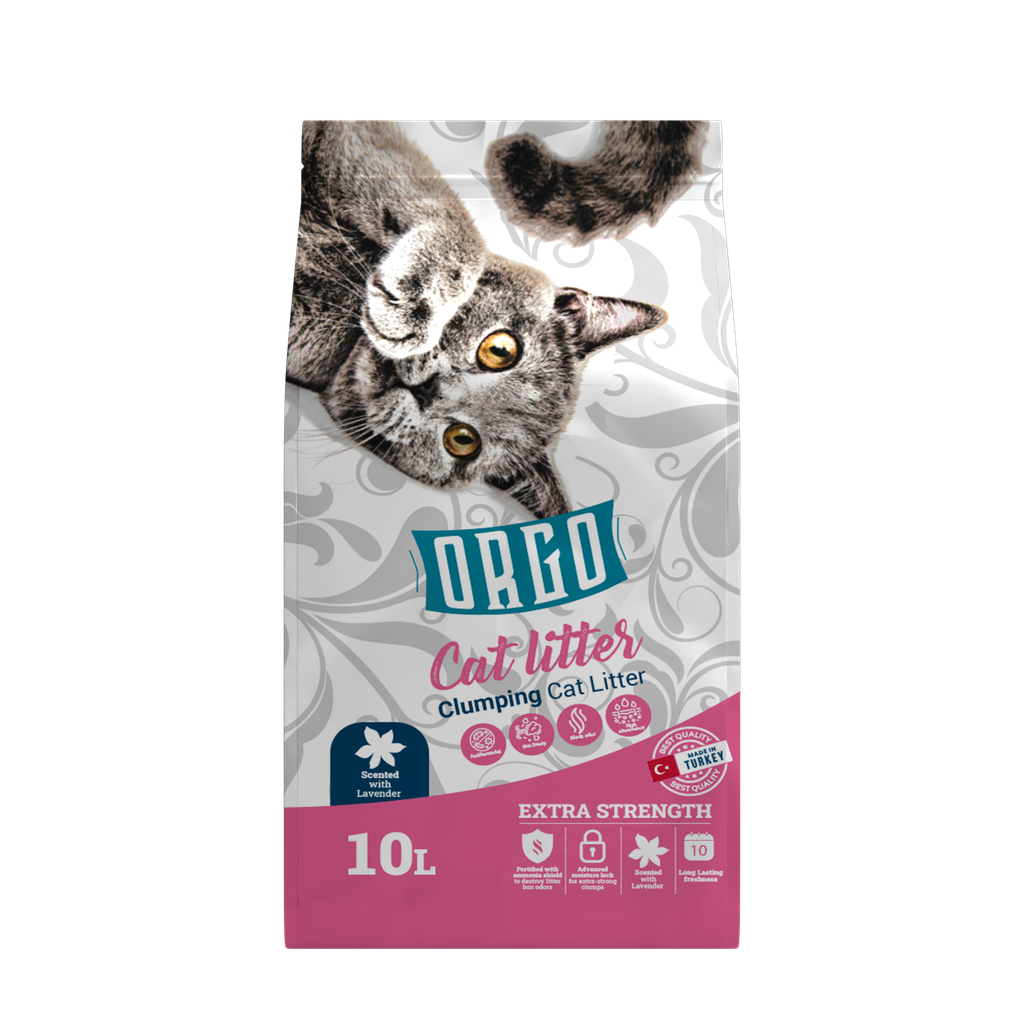 Cat litter orgo CAT White cat litter Lavender 10 L