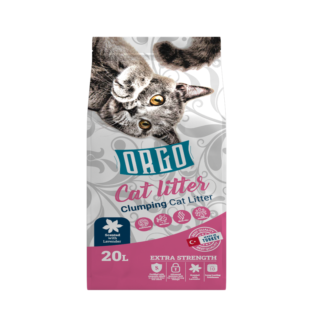 Cat litter orgo CAT White cat litter Lavender 20 L
