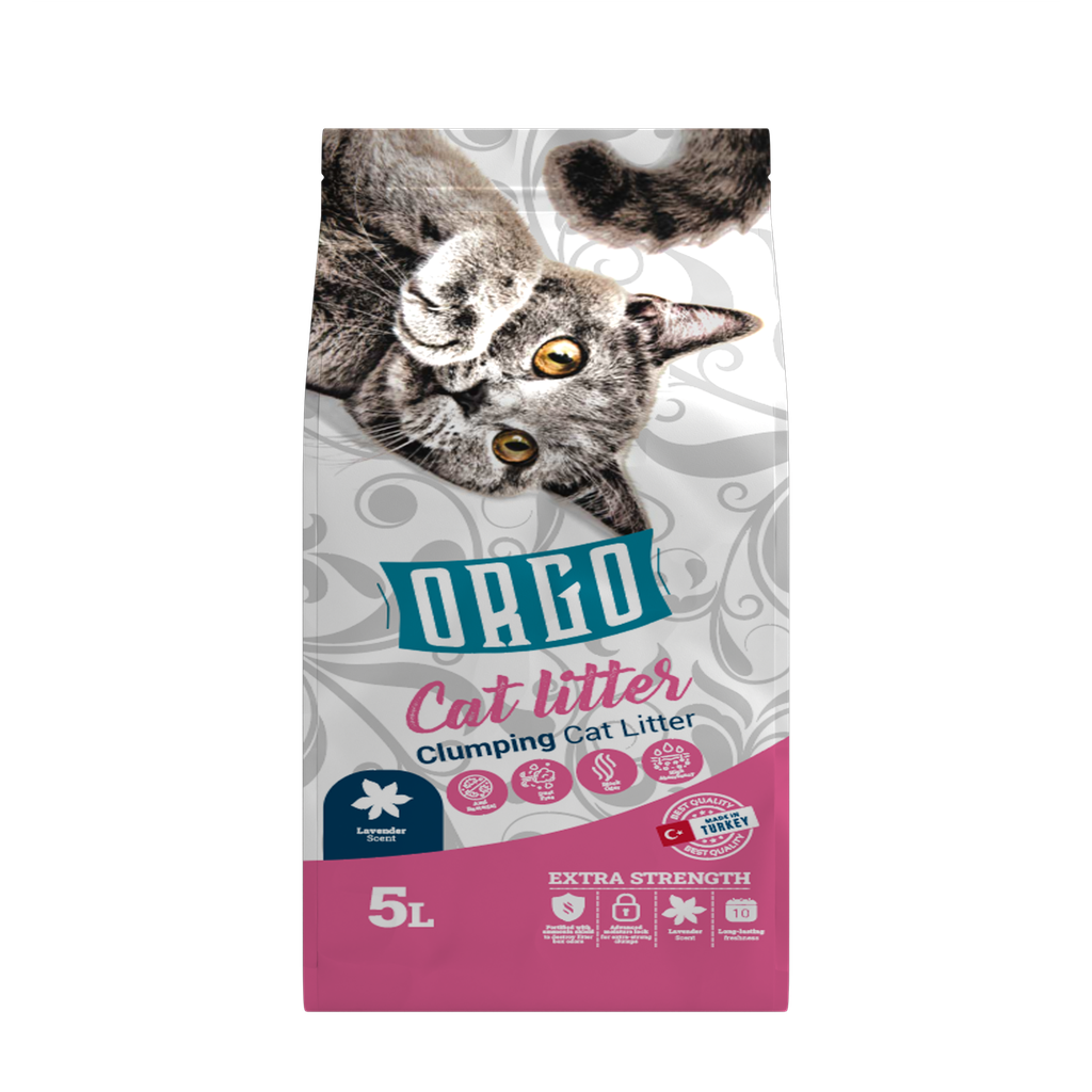 Cat litter orgo CAT White cat litter Lavender 5 L