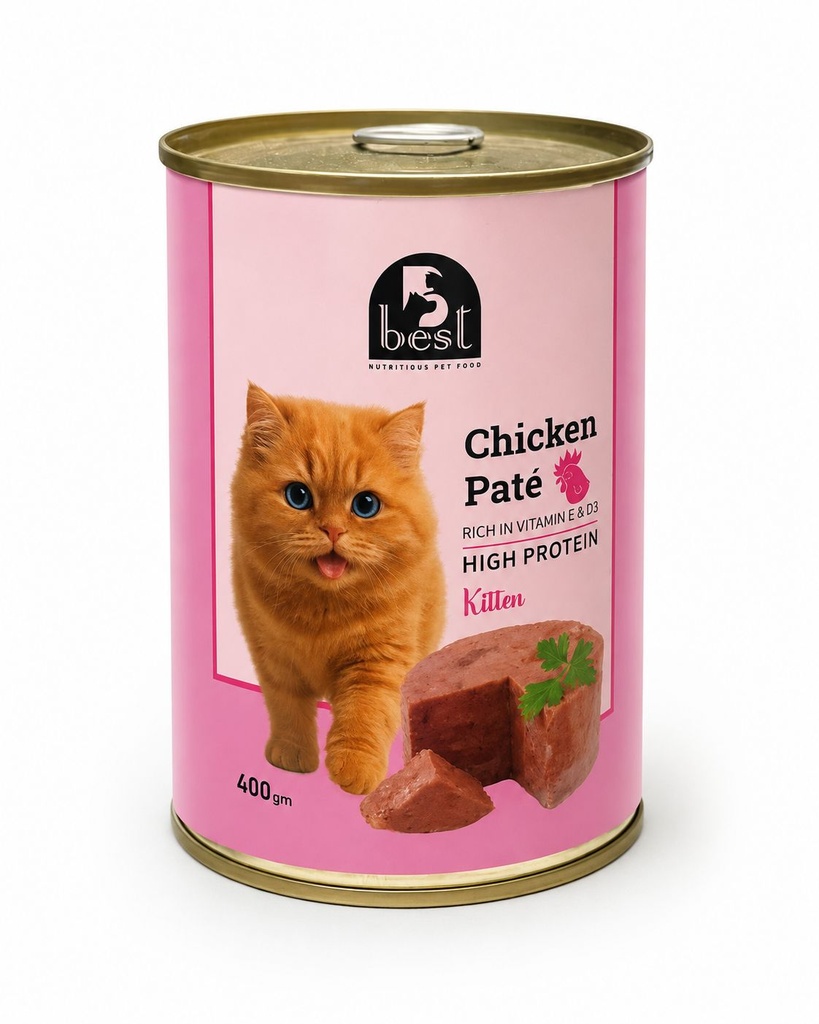 Wet Food Best cat  Can Food Kitten Chicken 400 gm