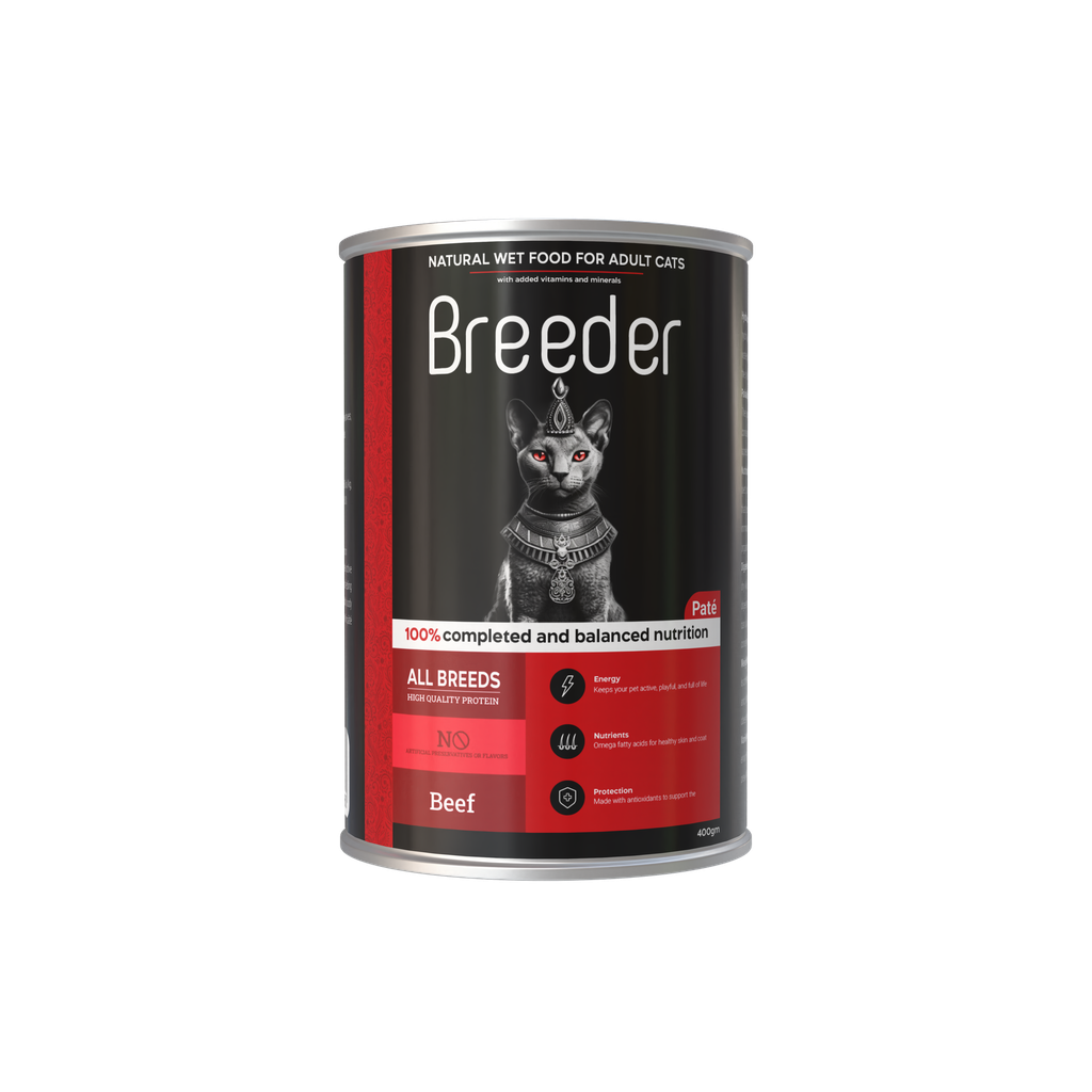 Wet Food Breeder cat  Can Food Adult Beef 400 gm 24 PCS / Packet