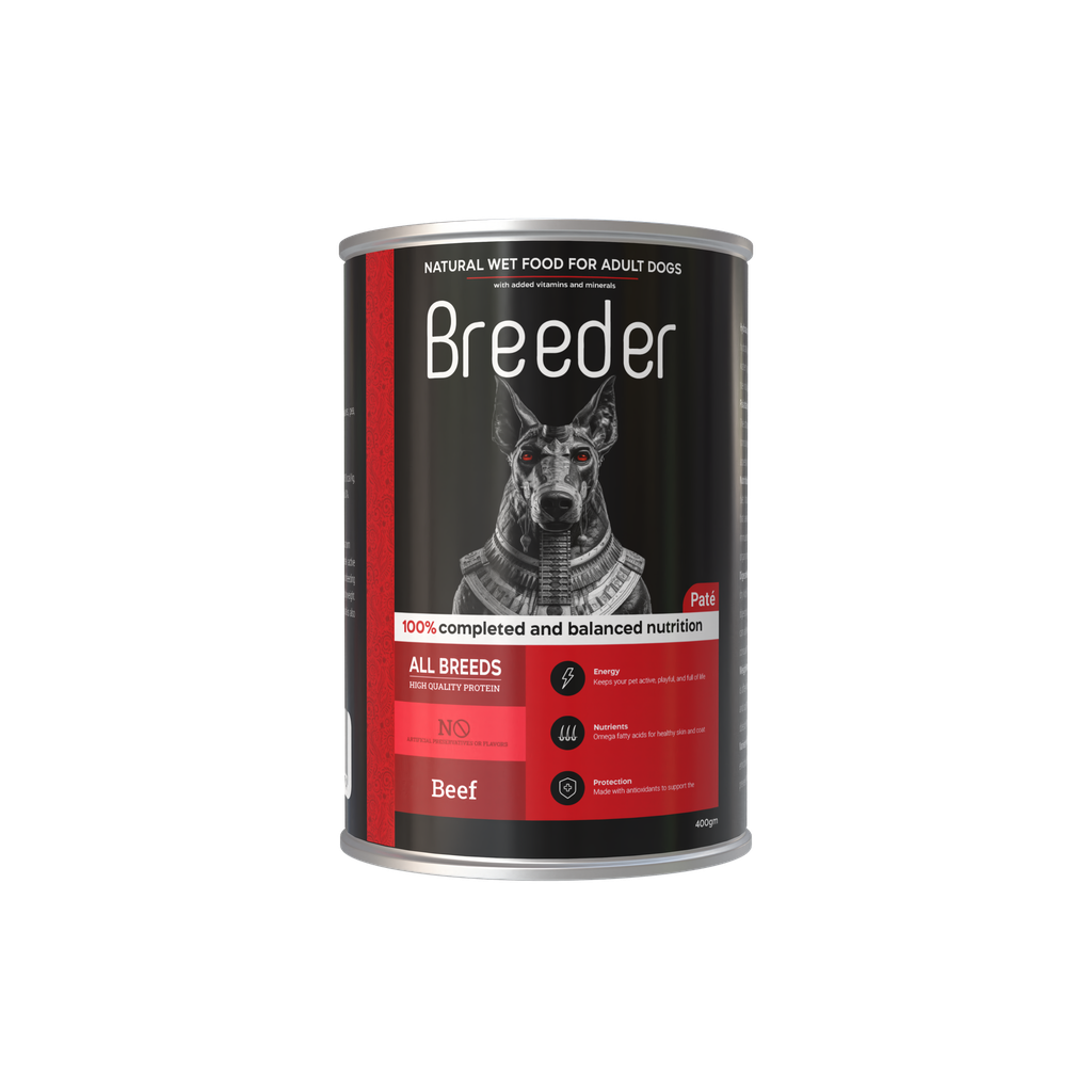 Wet Food Breeder dog  Can Food Adult Beef 400 gm 24 PCS / Packet