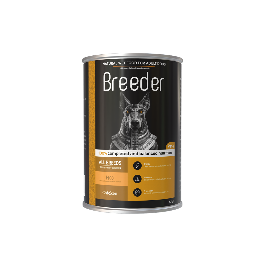 Wet Food Breeder dog  Can Food Adult Chicken 400 gm 24 PCS / Packet