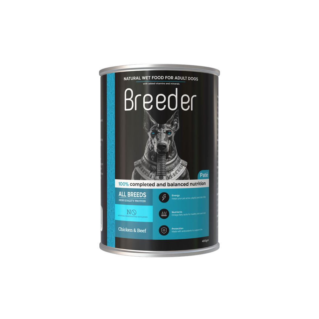 Wet Food Breeder dog  Can Food Adult Chicken With Beef 400 gm 24 PCS / Packet