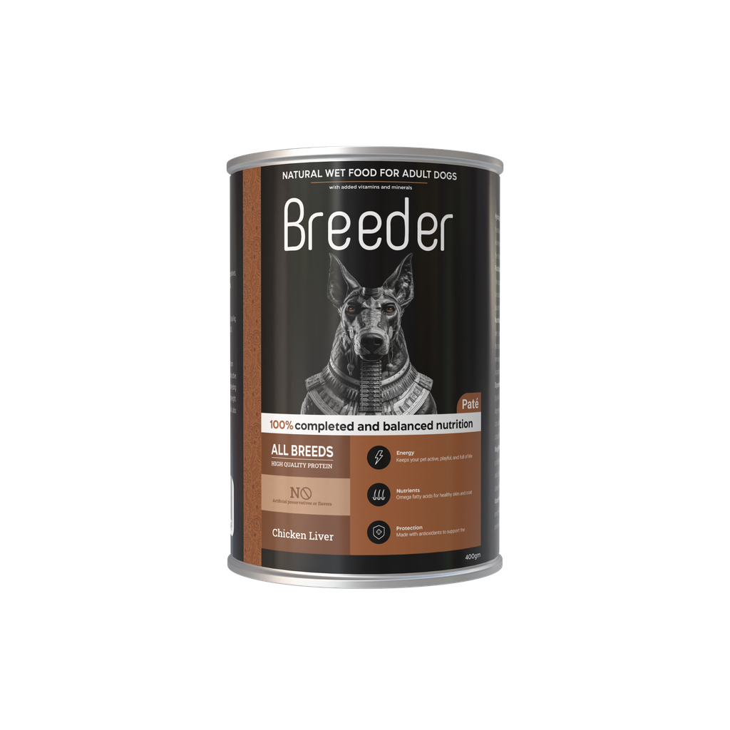 Wet Food Breeder dog  Can Food Adult Chicken With Liver 400 gm 24 PCS / Packet
