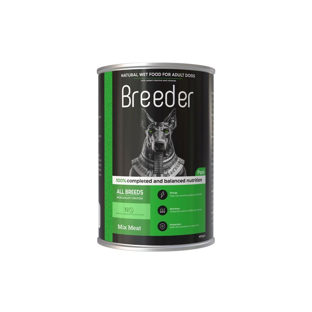 Wet Food Breeder dog  Can Food Adult Mix Meat 400 gm 24 PCS / Packet