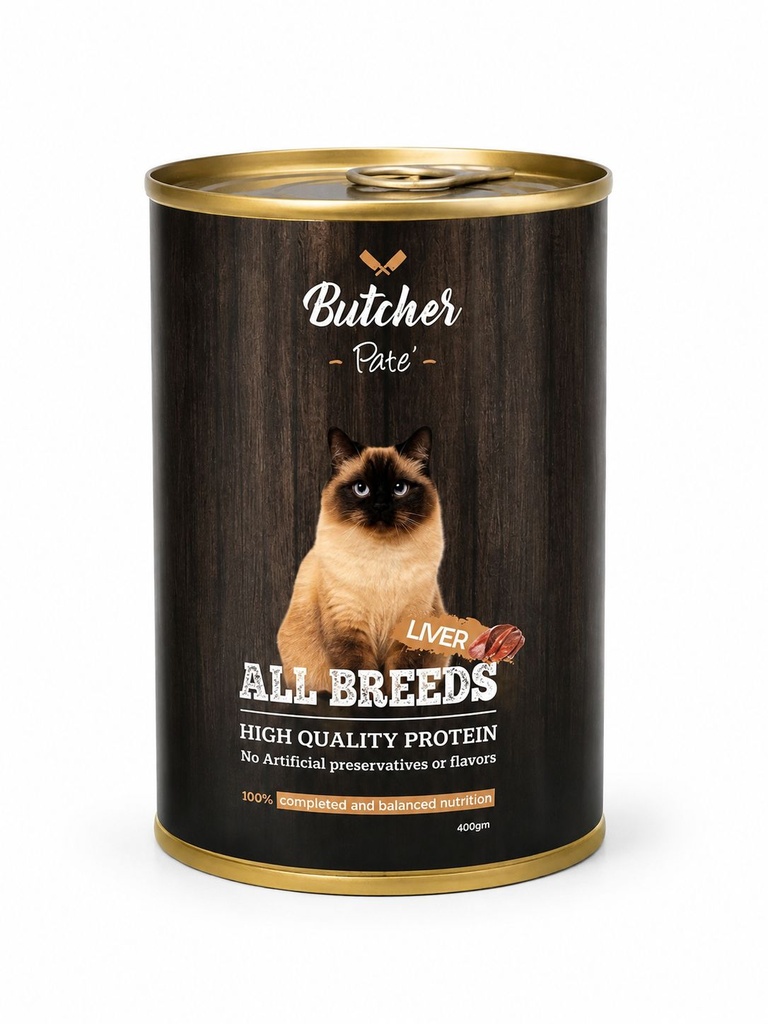Wet Food Butcher cat  Butcher Liver 400 gm Pate