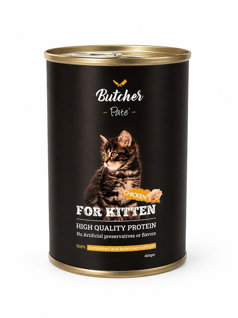 Wet Food Butcher cat chicken for kitten 400 gm Pate