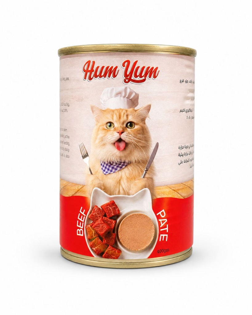 Wet Food HumYum cat  HumYum Pate Can Food For Adult Cat Beef 400 GM