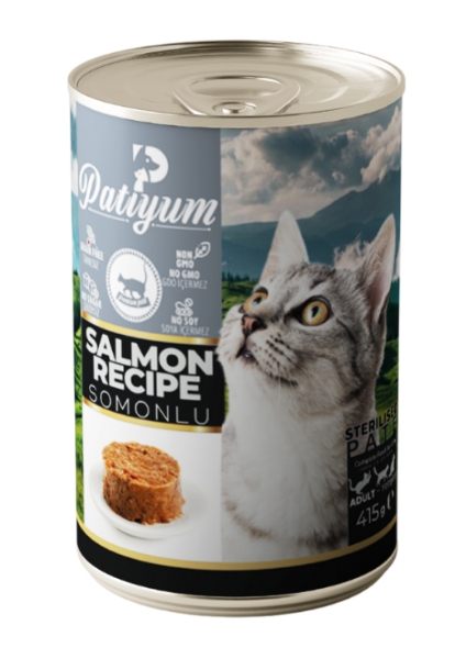 Wet Food Patiyum cat  Patiyum Cat Can Food Pate Salmon Recipe for Adult Cats 400 g - 24 PCS /  Packet