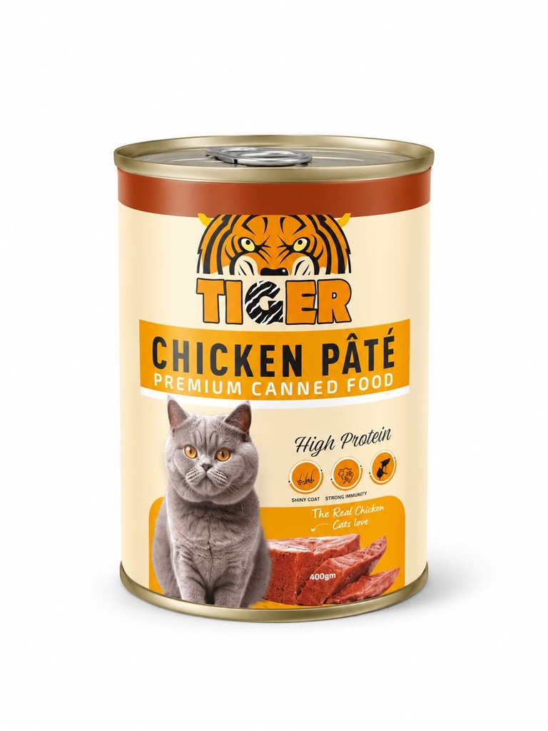 Wet Food Tiger cat  can food chicken 400 gm