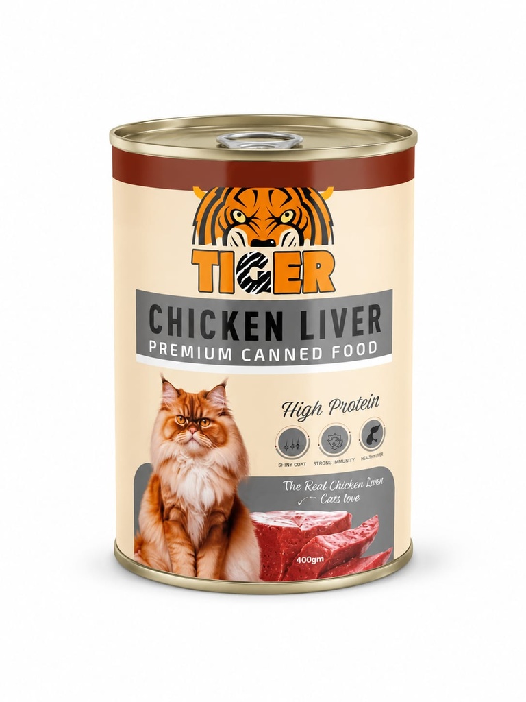 Wet Food Tiger cat  can food chicken liver 400 gm