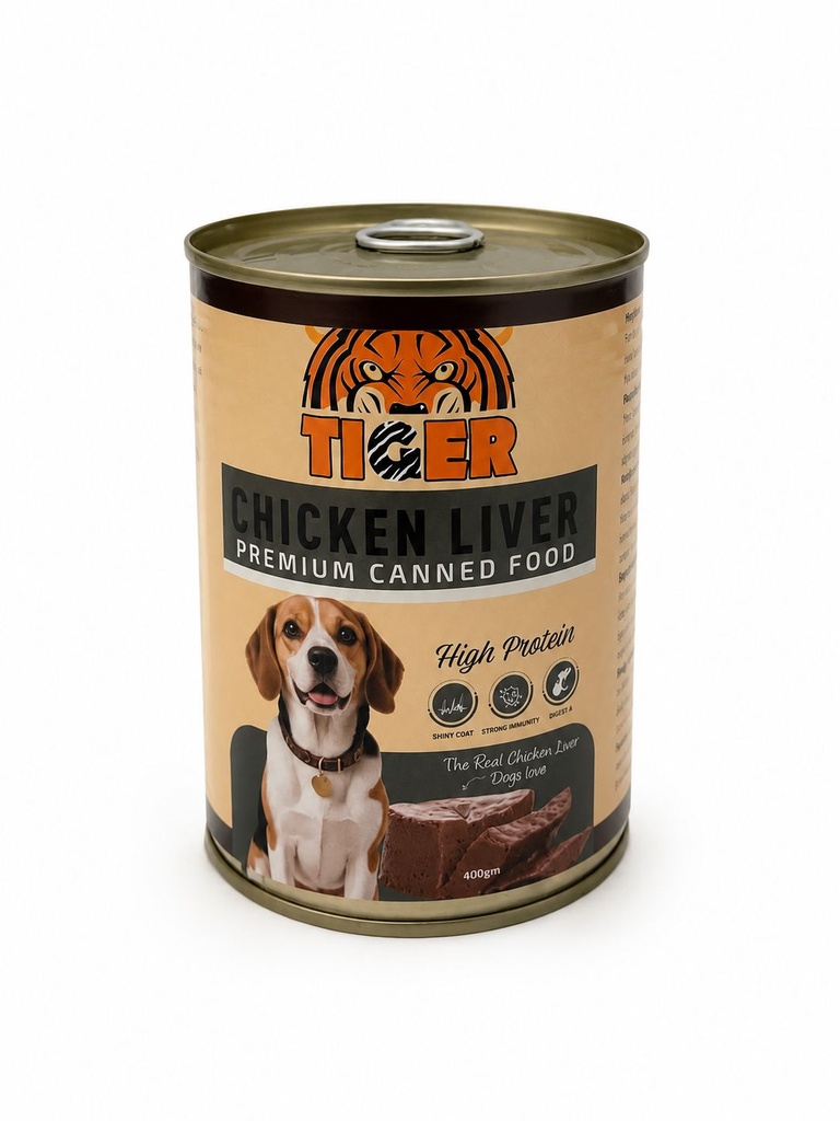 Wet Food Tiger dog  can food with chicken liver 400 gm
