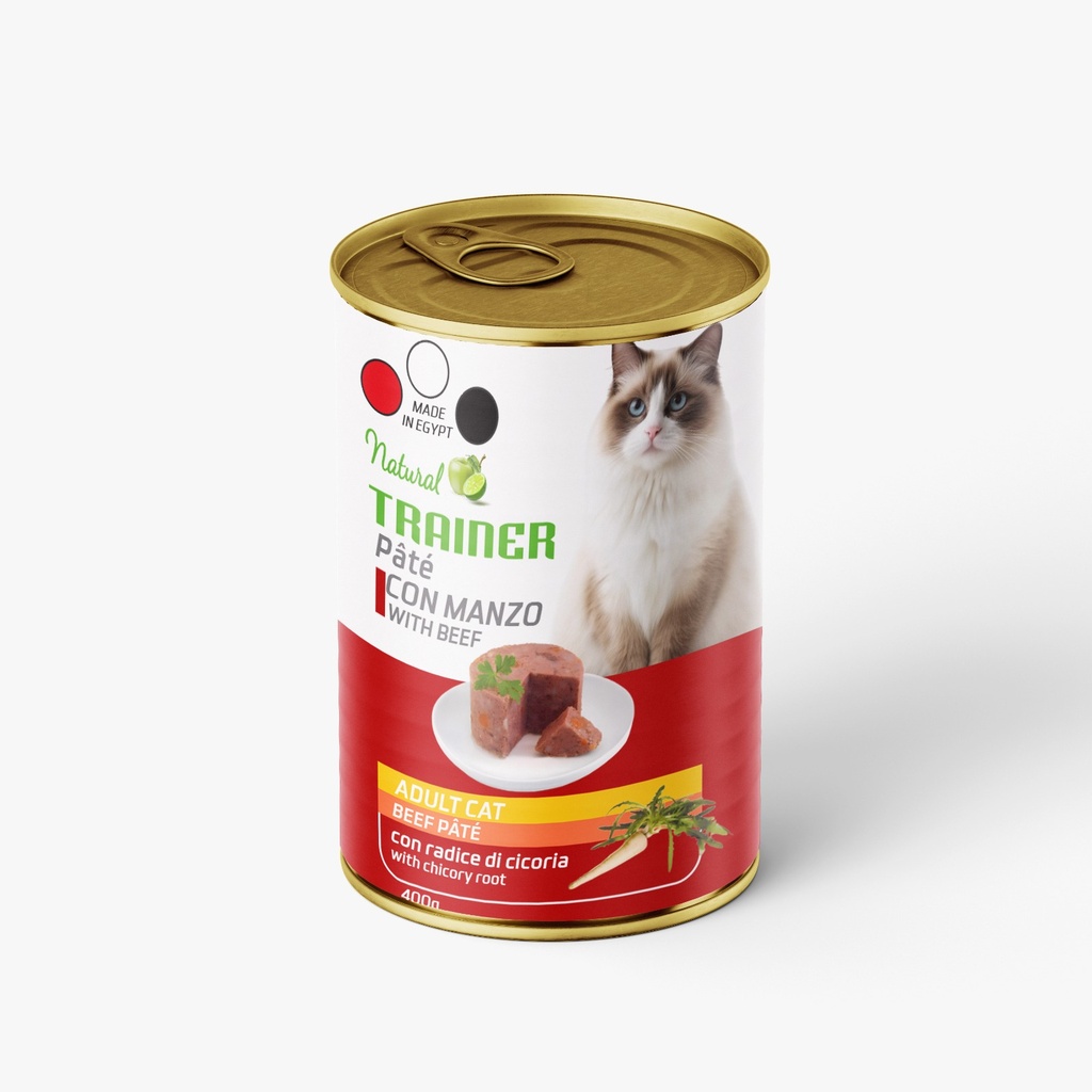 Wet Food Trainer cat  can food beef 400 gm