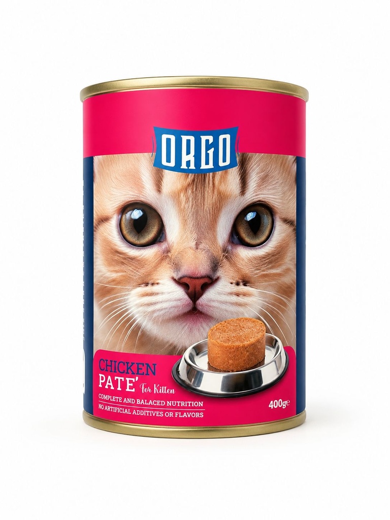 Wet Food orgo cat  Orgo™ Complete Pâté Chicken – Wet Food for Kitten (400 g)