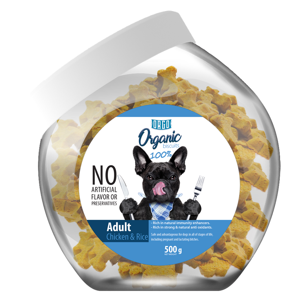 biscuits orgo DOG Adult Chicken & Rice 500 gm