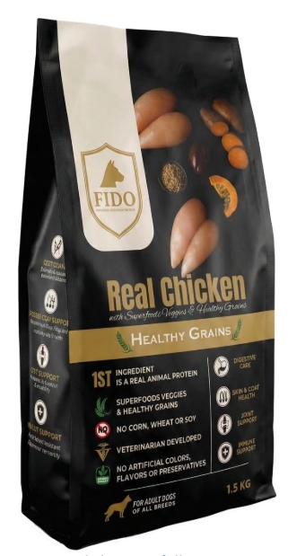 dry food FIDO - real dog  Adult  1.5 kg