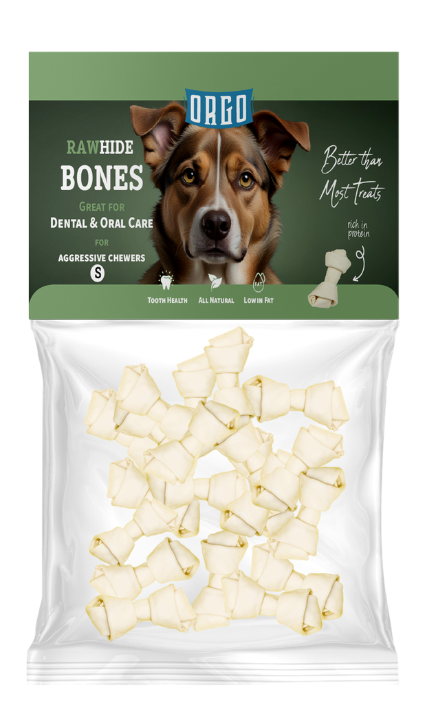 treats orgo DOG RAWHIDE BONES Dental & Oral Care - 100 gm - S