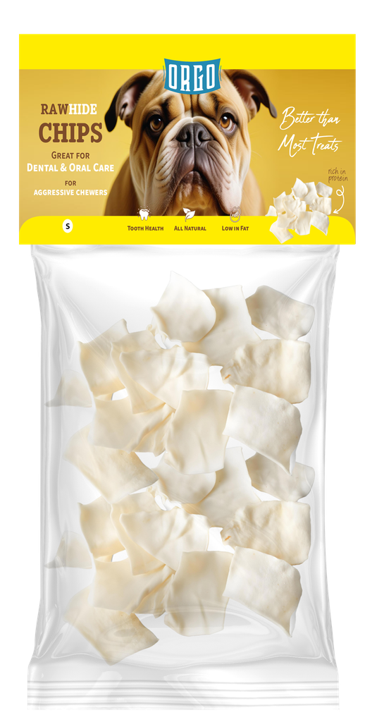 treats orgo DOG RAWHIDE CHIPS Dental & Oral Care - S