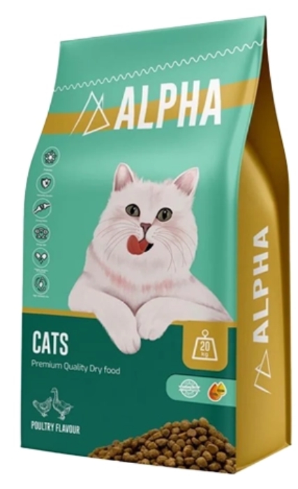 Alpha - Dry Food - For Adult Cats - 20 kg - Poultry
