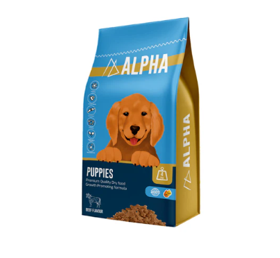 Alpha - Dry Food - For Puppy Dogs - 4 kg -  beef
