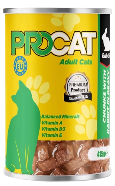 Procat - Can 415 gm - Adult Cats - Rabbit
